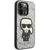 Etui Do iPhone 14 Pro Max Karl Lagerfeld Glitter Flakes Srebrne
