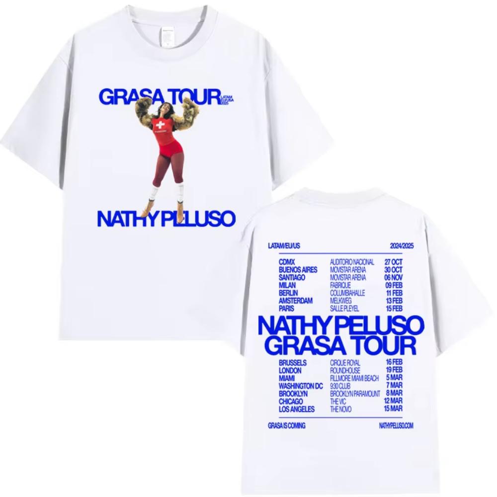 

Nathy Peluso Grasa Tour Album Graphics T Shirt Fashion High Quality Tshirts Men Women Cotton Summer Tee Shirt Unisex Streetwear S