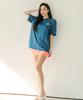 Tyubeuteuli Best Trip Women'S Short Sleeve Rash Guard B518 Coral Blue