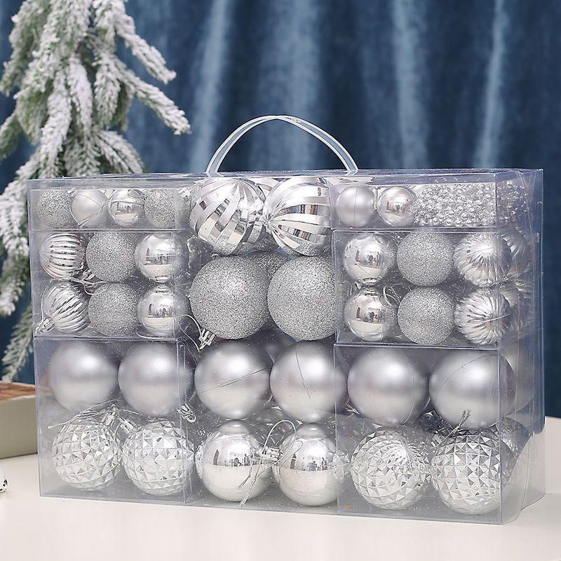 

Wholesale 93pcs Glitter Frosted Plastic Hanging Christmas Ball Festival Decorations Pendant Christmas Ornaments for Home Decor