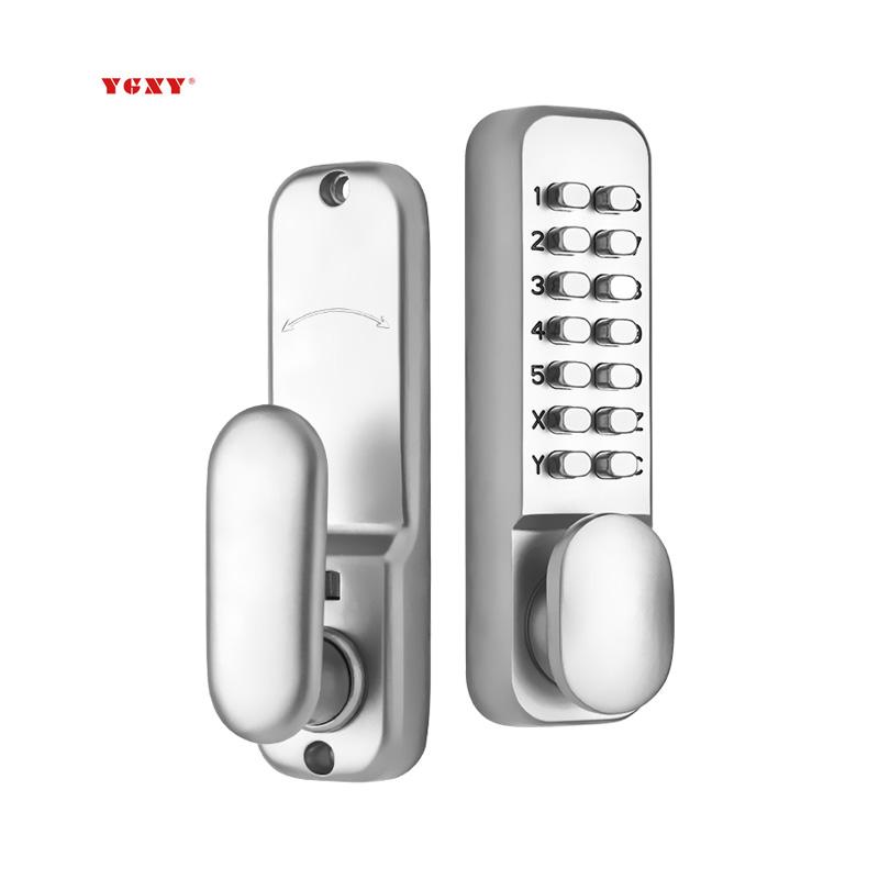 Mechanical Password Lock Digital Button Keyless Password Combination Security Intelligent Mechanical Door Lock Waterproof (White,Steel Door&Aluminum alloy) белый