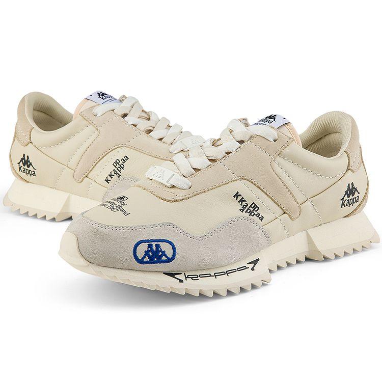 Kappa Retro Comfortable Slip-Resistant Durable Low-Top Lifestyle Casual Shoes Unisex sneakers White KPCBGMM78C-027