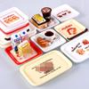 1/12 10Pcs Dollhouse Cartoon Mini Tray Dishes Set Dollhouse Simulation Kitchen Decoration Toy Kid Pretend Play Toys