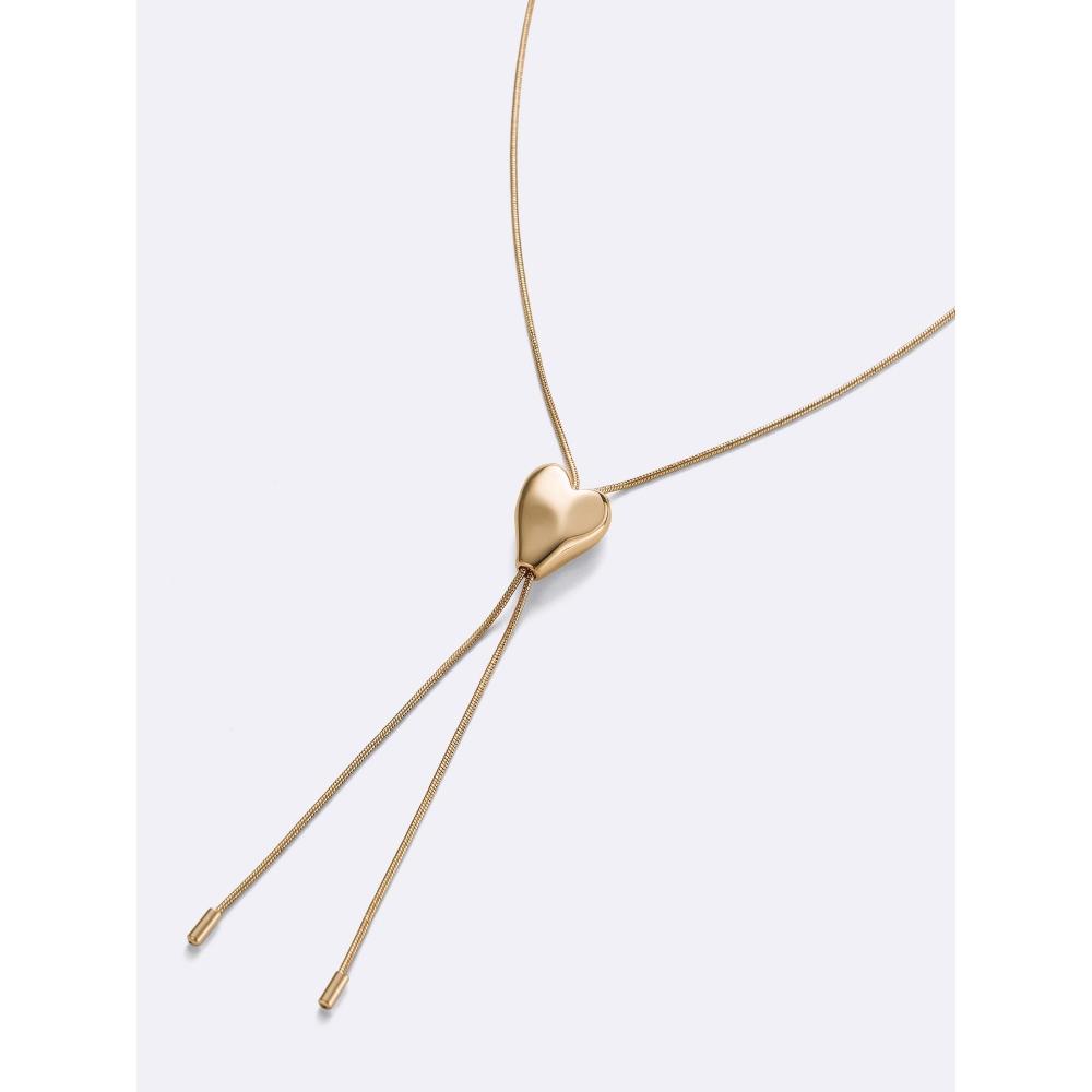 Gu By Uniqlo Slide Chain Heart Motif Necklace