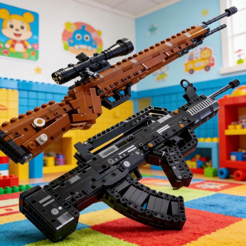Building Blocks Gun 98k Sniper Rifle Type 95 Assault Rifle Military Bricks Boys DIY Assembly Toy Christmas Birthday Gifts