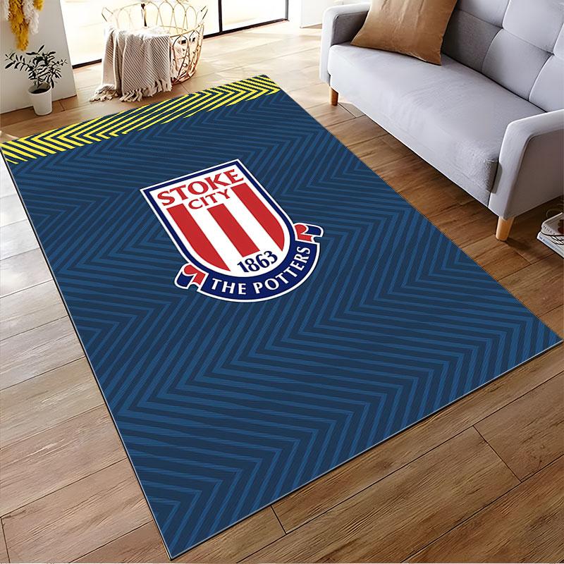 Stoke City FC Crest Carpet Suitable As a Non-slip Mat for the Living Room or Bedroom Sofa