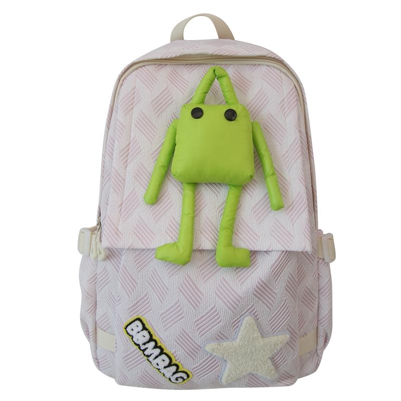 

Школьная сумка для учащихся средней школы большой емкости, женский рюкзак с героями мультфильмов розовый