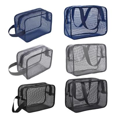 Compact Resins Mesh Toiletry Bag Organizers for College Dorms Camping and Bathroom Accessories Shower Mesh Hanging Bag