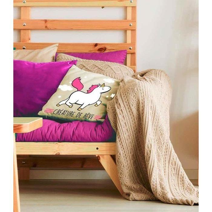 Taie d'oreiller - YOUDOIT - Créature de rêve - Multicolore - 40x40 cm - 87% coton