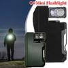 1/2PCS G5 Rechargeable EDC Powerful RGB Flashights, 400 Lumens Portable Flat Mini Flashlights, Magnetic Keychain Light