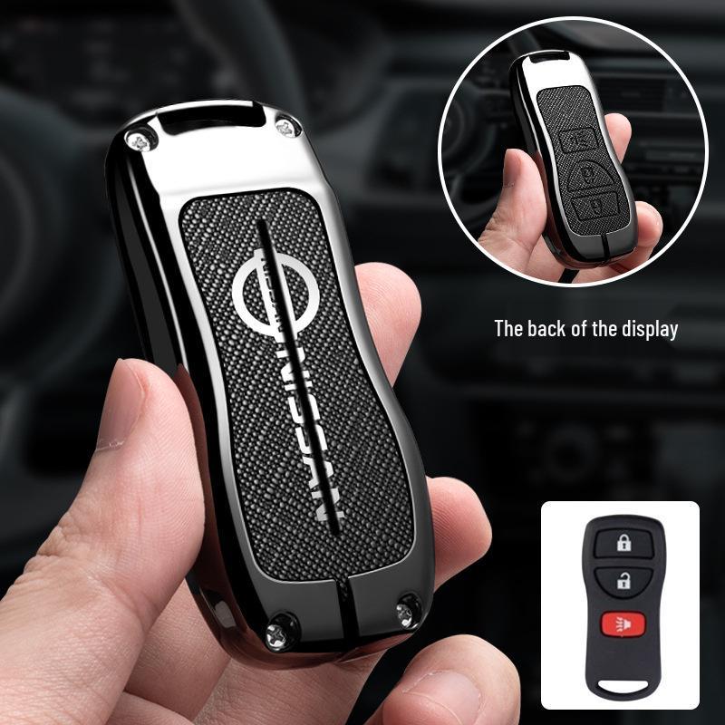 Metal Keychain Cover for Nissan Qashqai, X-Trail, Tiida, Kicks, Murano, Sylphy, Terra