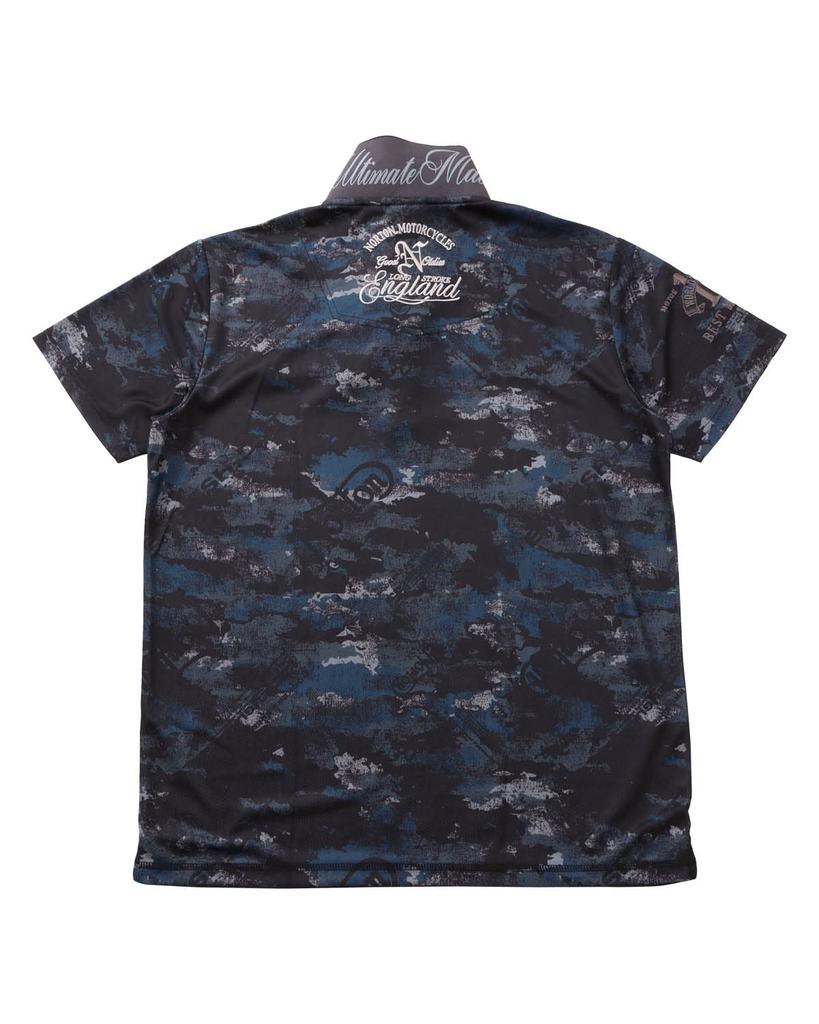 Norton Golf Polo UV Camo Mesh Size M Shirt, Dry, Protection, Print, Shirt, Charcoal, (222NN1200)