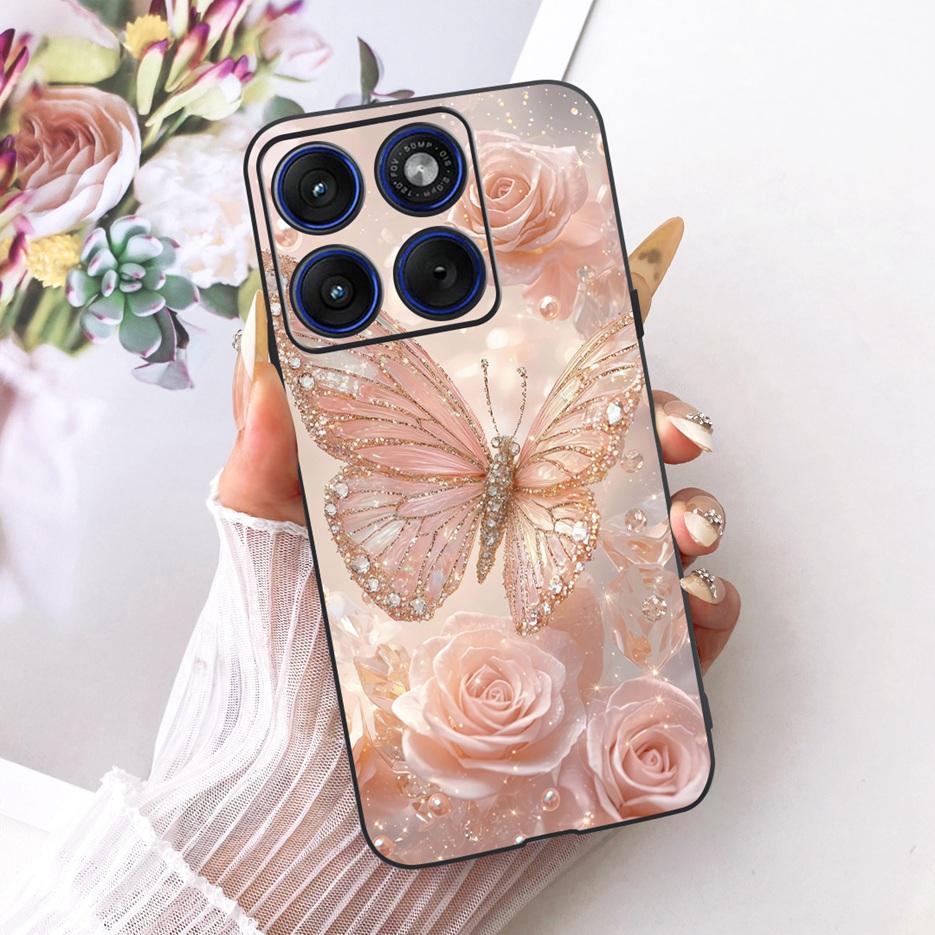 For Motorola Edge 70 Case XT2601-2 Luxury Butterfly Painted Cover Soft Silicone Case For Motorola Edge 70 Fusion Edge70 5G Shell