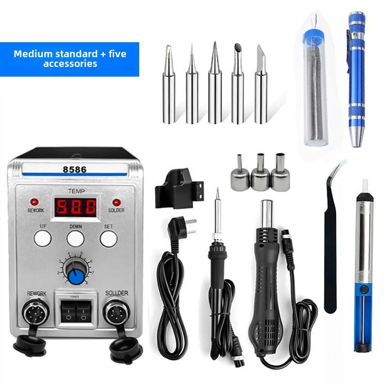 8586 2-in-1 Air Rework Station with Soldering Iron for Electronics Repair