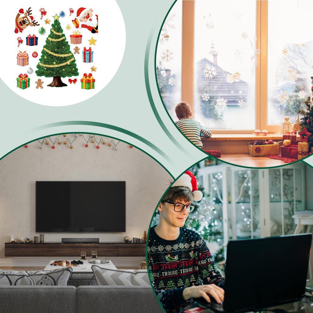 Magnetic Christmas Tree For Fridge Funny Holiday Winter Stickers Magnetic Christmas Decorations For Whiteboard Kitchen Cabinet