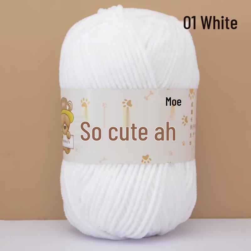 Chenille Crochet Yarn - Medium Thick Hand-Knitted for DIY Crafts & Dolls