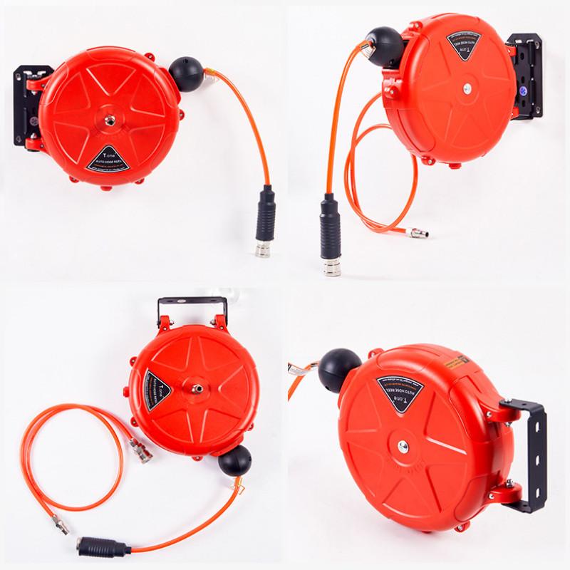 Automotive Maintenance Beauty Tool Wall Mounted Tracheal Coiling Device Automatic Retractable Pipe Reel