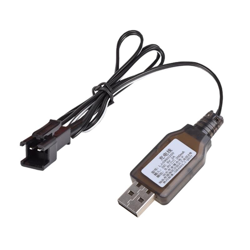 

9.6V 200mA USB Charger With SM-2P Connector Plug NiMH NiCD RC Model Battery Pack RC Toys Battery Charger 1