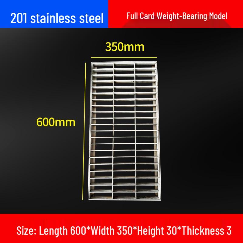 Gitterrostabdeckung aus Edelstahl 304 für Entwässerungsrinnen und Schächte.