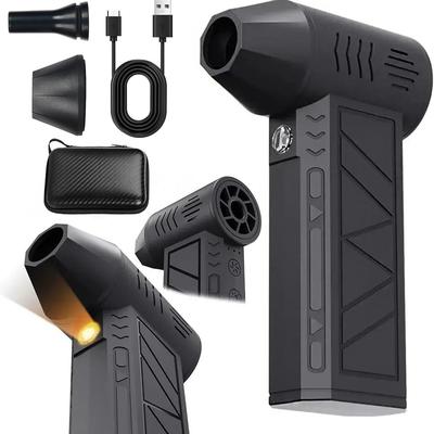 Bürstenloser Mini-LED-Turbo-Luftgebläse 130.000 U/min Tragbares Handheld-Schneeentfernungswerkzeug für Autos & Einfahrten, 4-stufig einstellbarer Super-Power-Turbo-Luftstrom
