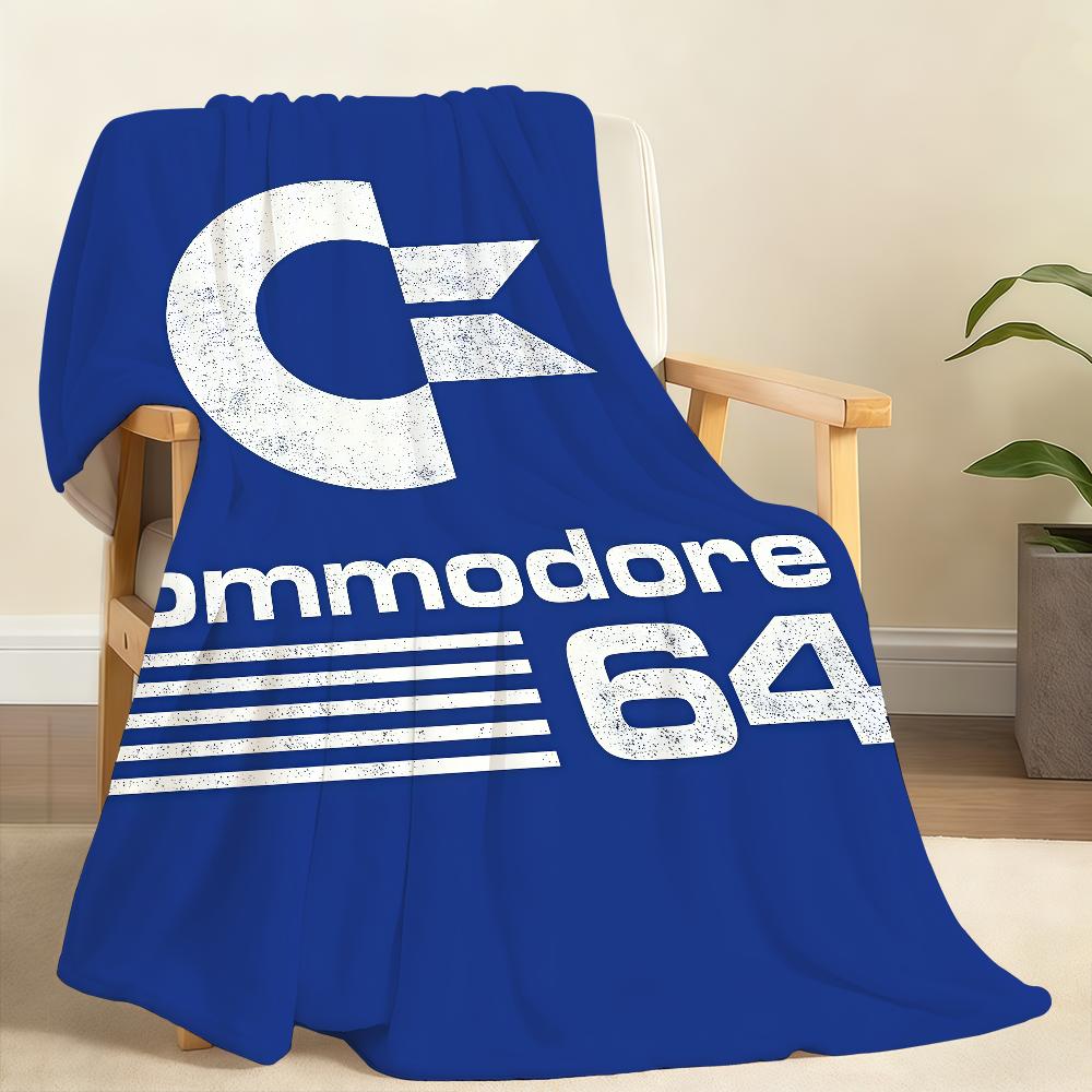 Fashion C-Commodore 64 Blanket Soft Throw Blanket for Home Bedroom Bed Sofa Picnic Travel Office Rest Cover Blanket Gift
