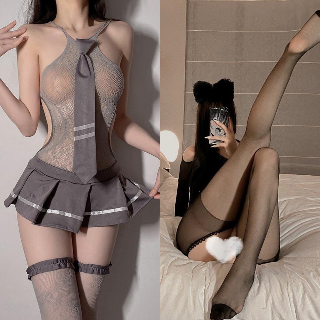Sexy Underwear Uniform Temptation Pure Lust Hot Cos Sexy Stockings Suit Mood Small Chest Senior Female Qqny