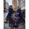 Boho Chic Printed Loose Long Sleeve Open Front Cardigan Women Comfortable Casual Outerwear