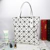 Borsa a mano rombo geometrico lucida: Borsa a tracolla pieghevole alla moda a 6 scomparti per donna.