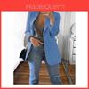 Lockere Damen Revers Umlegekragen Langarm Freizeit Blazer Oberbekleidung Damen