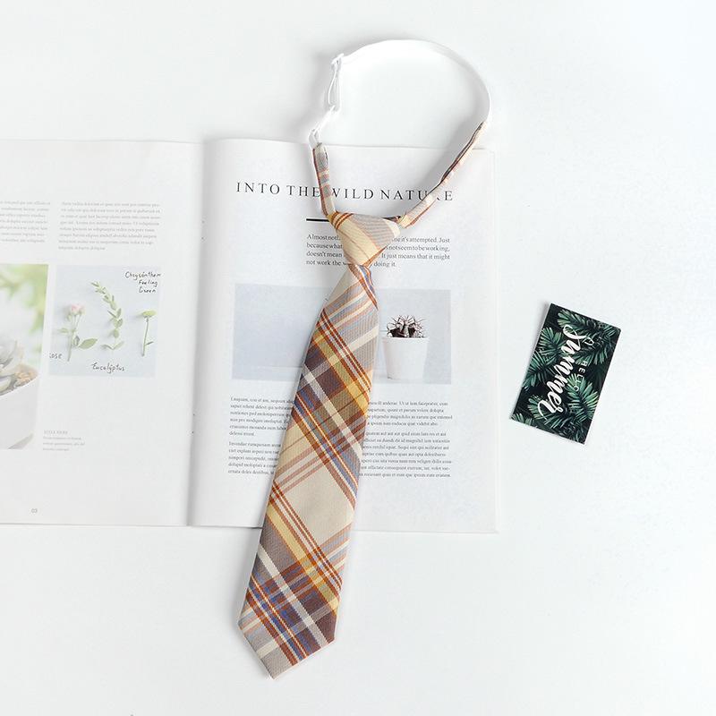 Unisex Preppy Karomuster Japanische Schuluniform Fliege