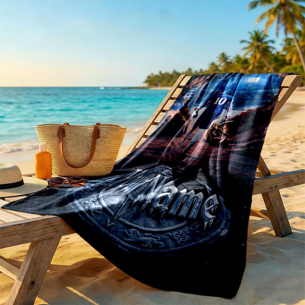 Chelsea Fc Football Player Personalized Name Beach Towel Super Soft & Absorbent