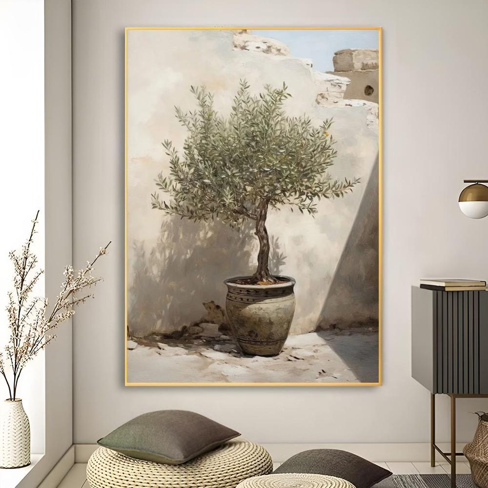 1 buc. Poster Vintage Italian Măslin în Vas Poster Imprimeu Artă Bar Mobilier Decor Cameră de Zi