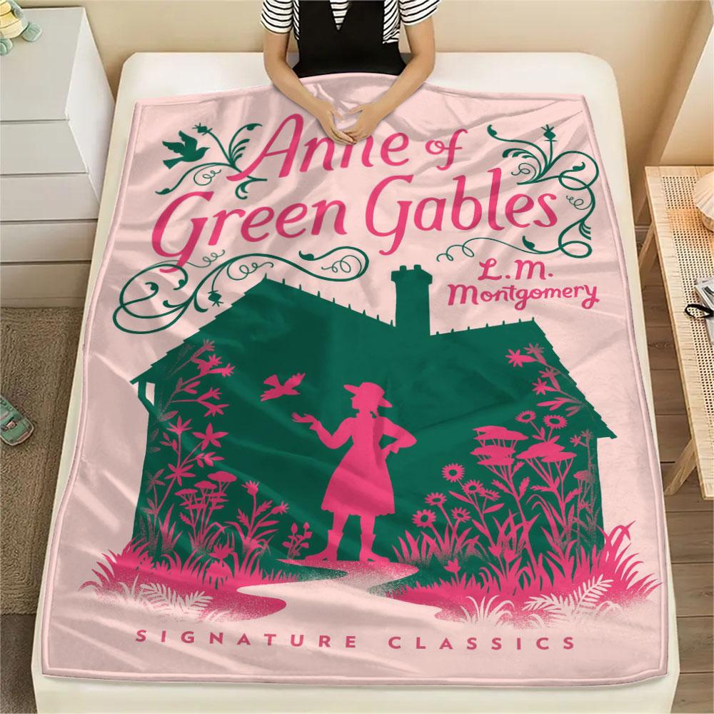 Anne Printed Flannel Blanket, soft throw for bedroom sofa, washable, Christmas present, great gift.