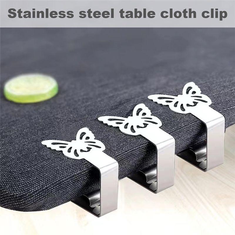 AEE4-Table Cloth Clip Stainless Steel Outdoor Tablecloth Clip Clamp For Fixing Thick And Thin Tablecloth