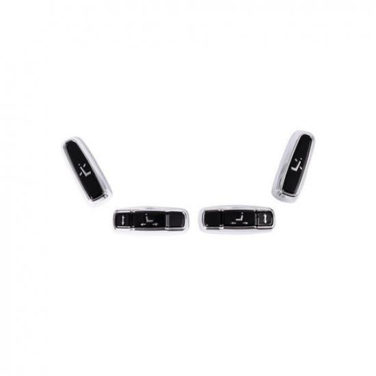 Fit For Range Rover Velar 2018-2022 Gloss Black Seat Button Handle Cover Trim 4X