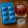 Hippo-shaped Ice Cube Mold Food Grade Silicone 6-Grids Ice Mould Collectible Ice Maker Drink Accessories