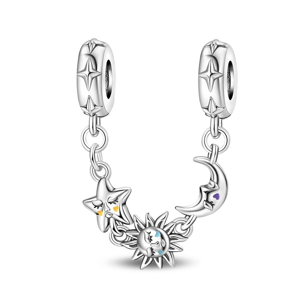 Copper Sparkling Crossover Star Shape Bead Charms Galaxy Blue Star Shape Murano Glass Charm Fits 3mm Bracelets Necklaces