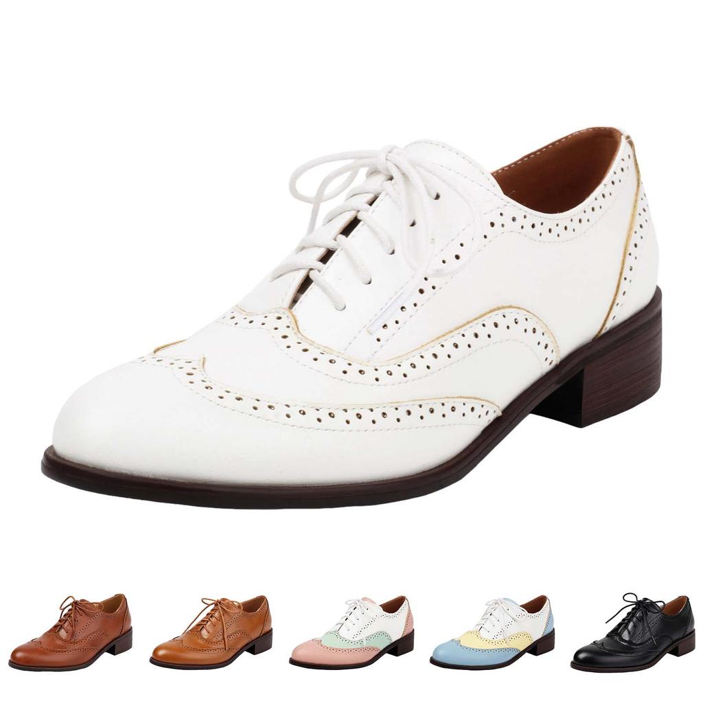Vintage Casual Lace Up Platform Shoes For Women Fashion Oxfords Men's Pumps Flats PU Leather Single Shoe Plus Size 35-48