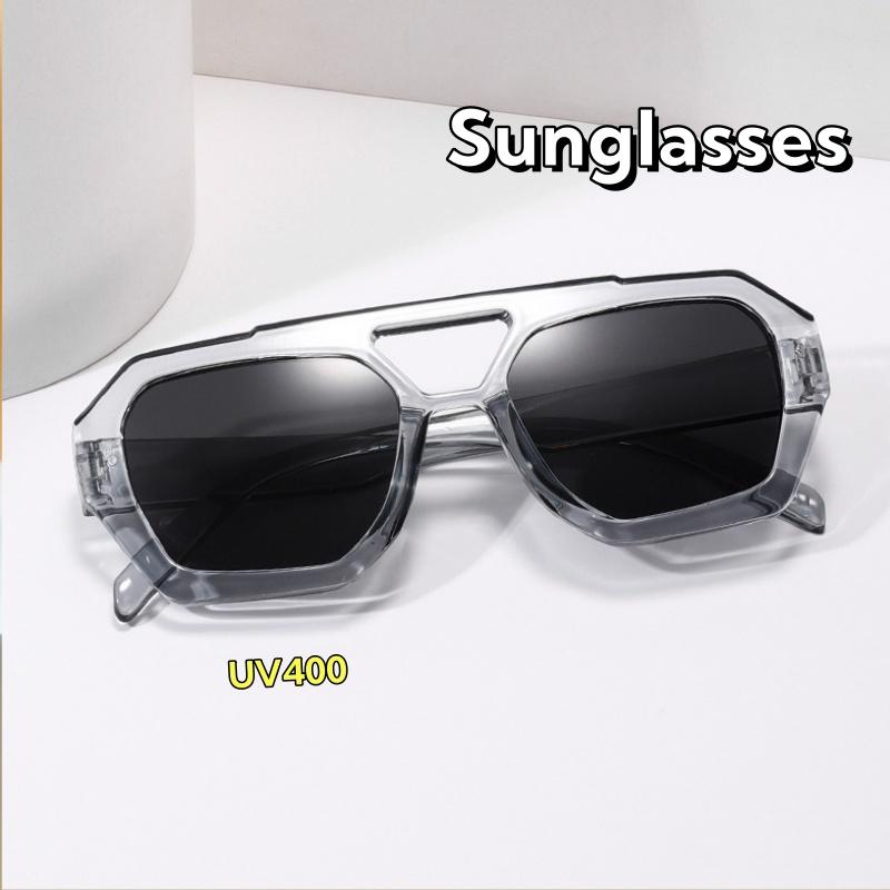 Fashionable Large-Framed Uv400 Sunglasses Personalized Styling Eyeglasses Street Shooting Travel Uv Protection Shades Glasses