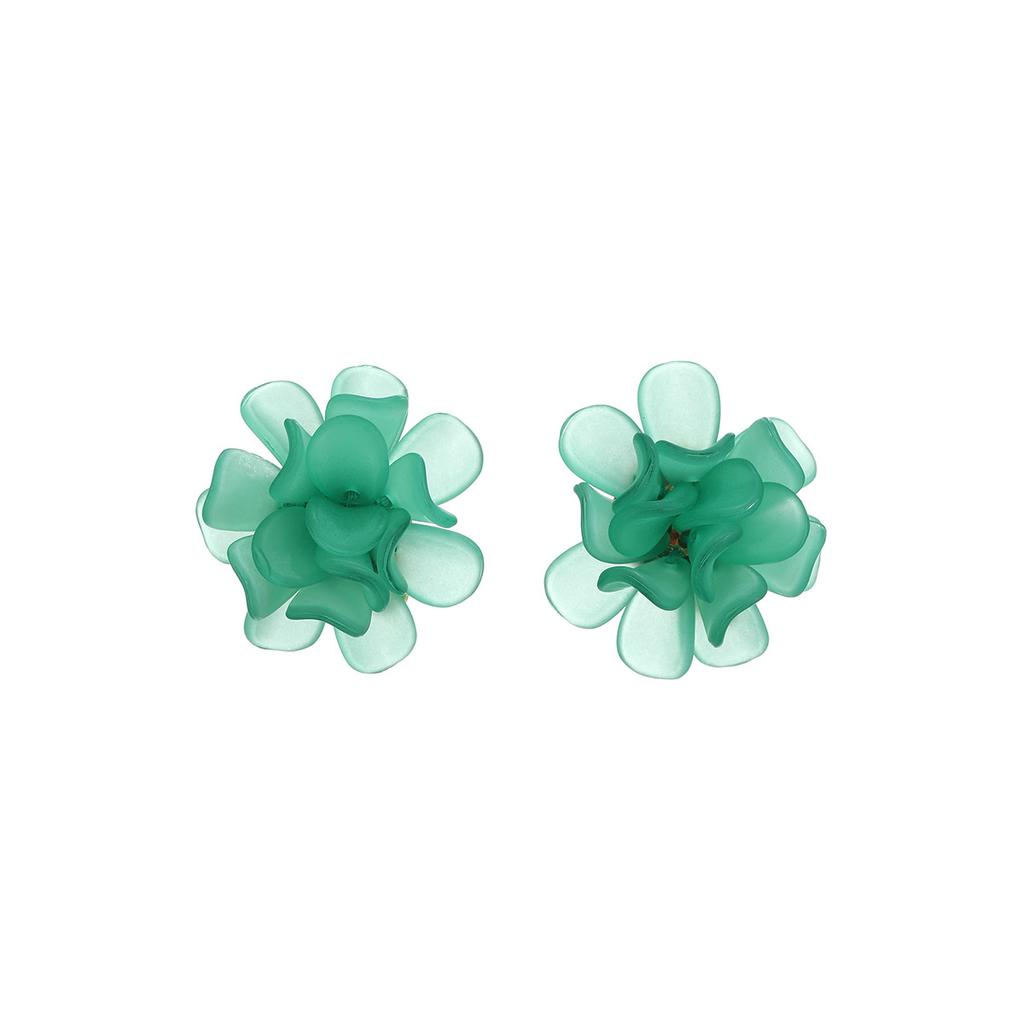 French Sweet Three-Dimensional Flower Ear Clips, Niche Temperament, High-End Earrings, Summer Fairy Small Fresh Earrings