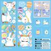 Colorful Easter Bunny & Egg Window Cling Stickers - Spring Glass Electrostatic Decor