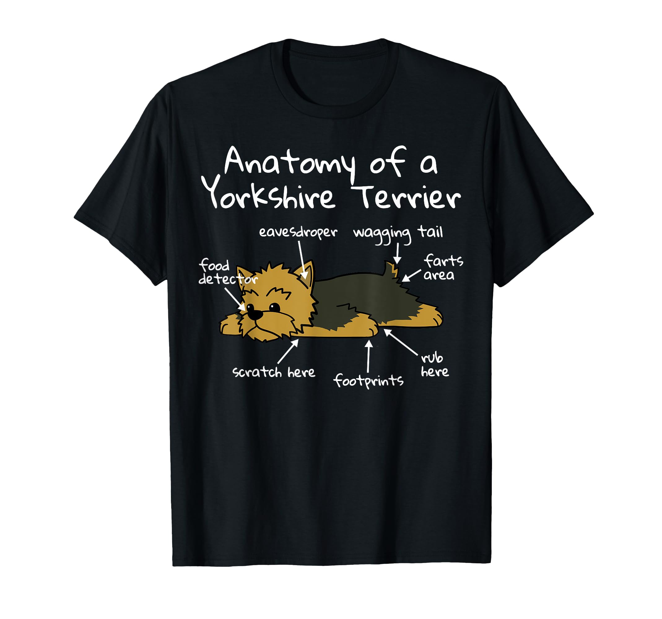 

Anatomy of a Yorkshire Terrier/Yorkie Dog T-Shirt