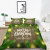 Christmas Gift Quilt Cover Pillowcase Two Or Three Piece Set 3D Digital Printing Polyester