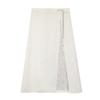 Plus Size Bamboo Pattern Embroidered Vest, Shirt and Midi Skirt Set