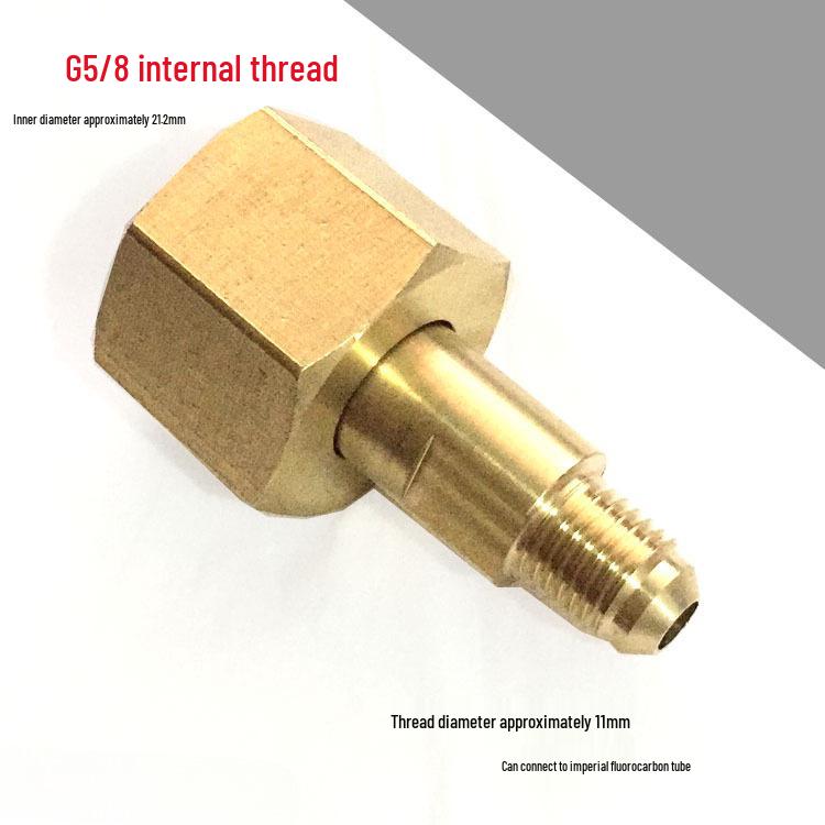 

G5/8 Nitrogen Cylinder Adapter, 5-Way M11 Flare Fitting SAE 1/4 for Air Conditioning Pressure Testing