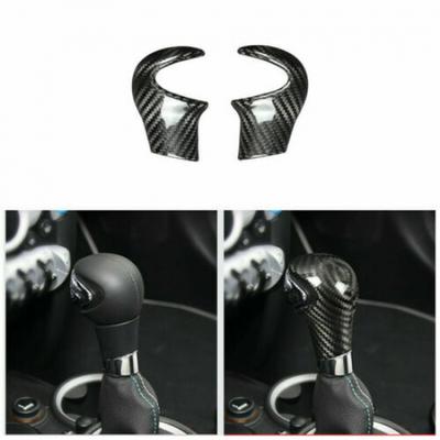 Luxury Real Carbon Fiber Car Gear Shift Knob Handle Sticker Case For Mini R58 R6