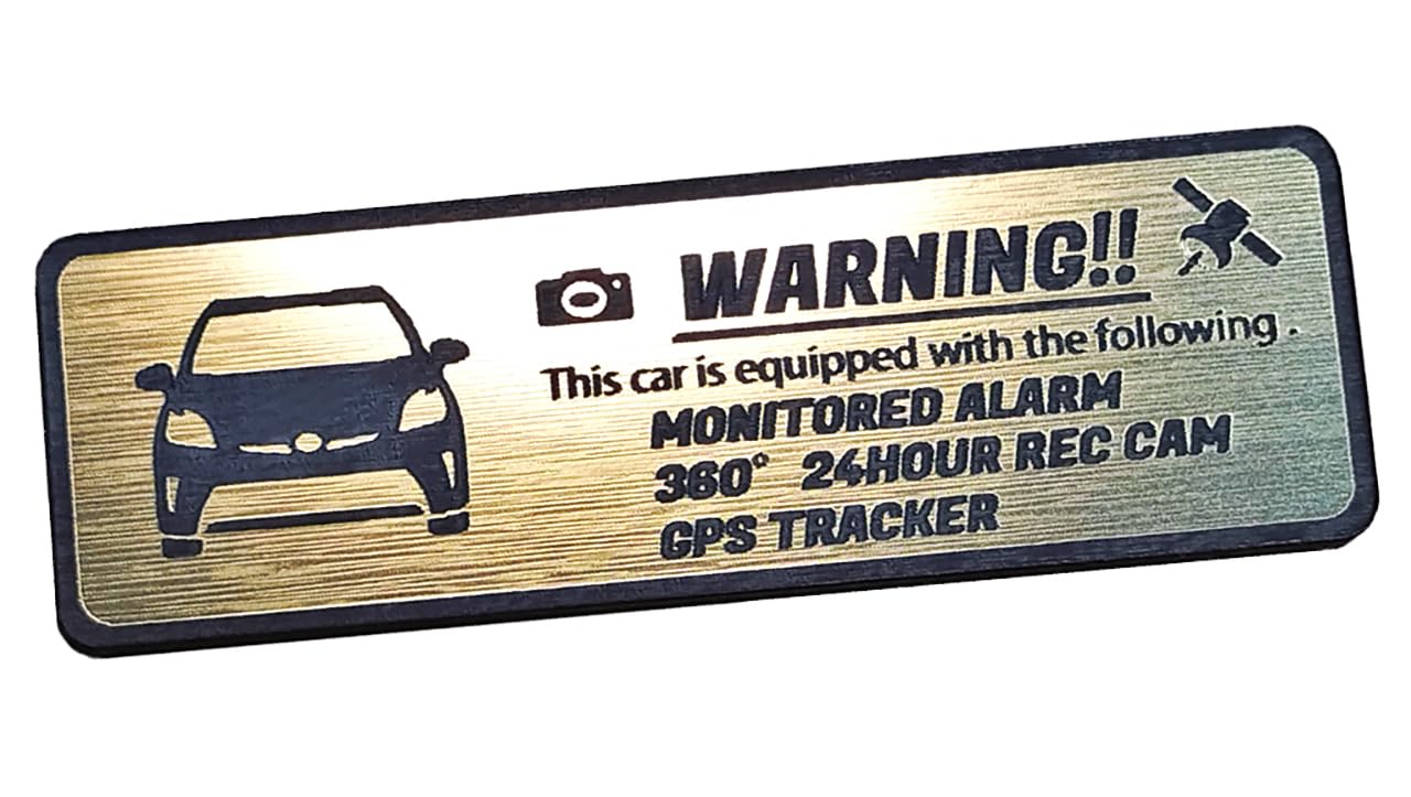 

Honami Works Маленький размер Prius 30 серии Поздняя модель Эмблема безопасности Видеонаблюдение Видеорегистратор GPS Трекер Наклейка 24 часа (Золото) золотой