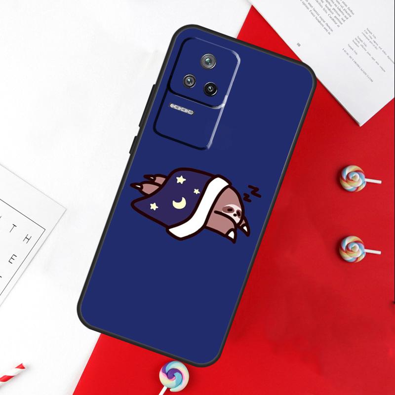 Kawaii Cute Sloth Face Cover For Xiaomi 15 Ultra 13 14 11T 12T 13T 14T Pro POCO X7 Pro X3 X5 X6 M6 F5 F6 Pro Case