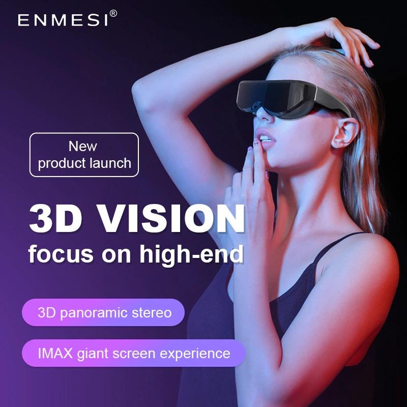 

Новая панорамная стереогарнитура ENMESI 3D VR Виртуальная реальность Фильм Игра Видео IMAX Гигантские экранные очки HD Двойной IPS дисплей Шлем