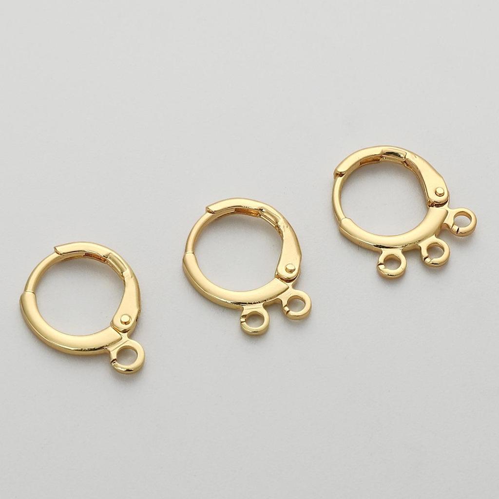 Handmade 14K Gold-Plated Round Earrings - Exquisite Copper Jewelry Accessories